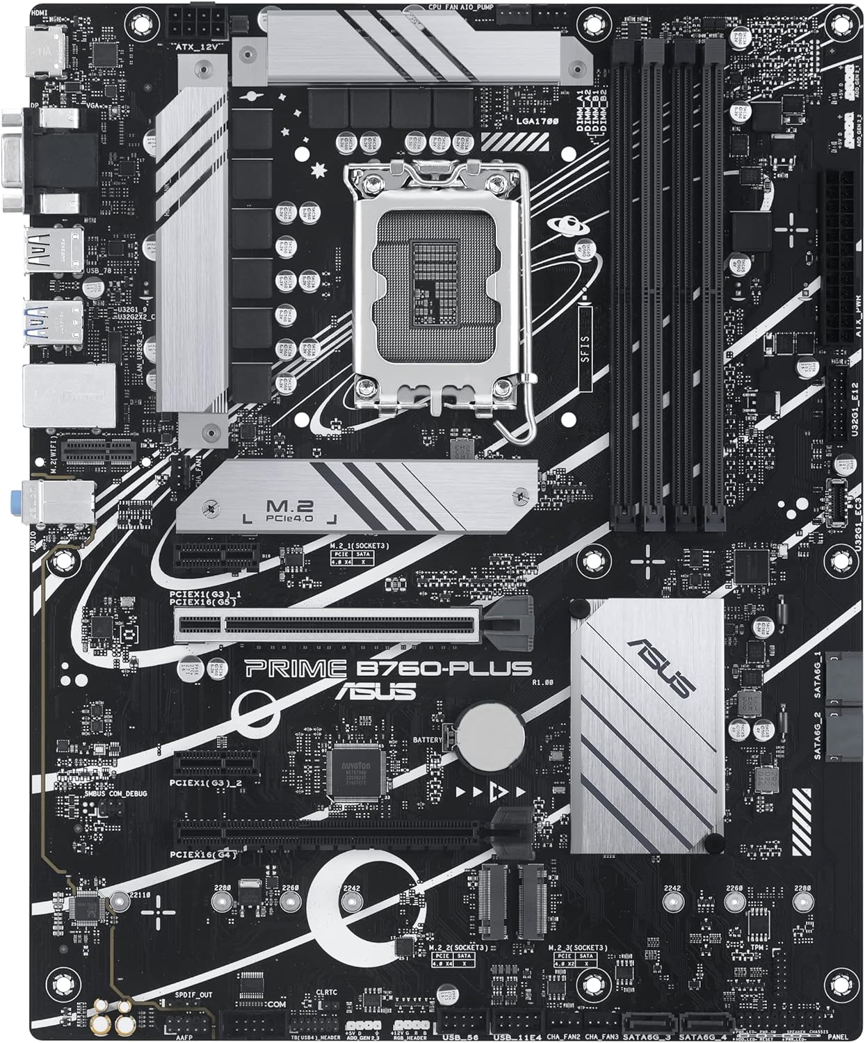 ASUS Prime B760-PLUS ATX Motherboard: LGA 1700, PCIe 5.0, DDR5, 3x M.2, 2.5Gb LAN, DP, HDMI, USB-C, Thunderbolt (USB4) 0197105102989