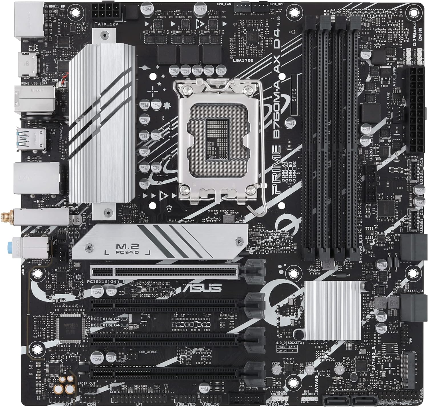 ASUS PRIME B760M-A AX D4 mATX Motherboard: LGA 1700, PCIe 4.0, Aura Sync, Intel 13th Gen Ready 0195553986687