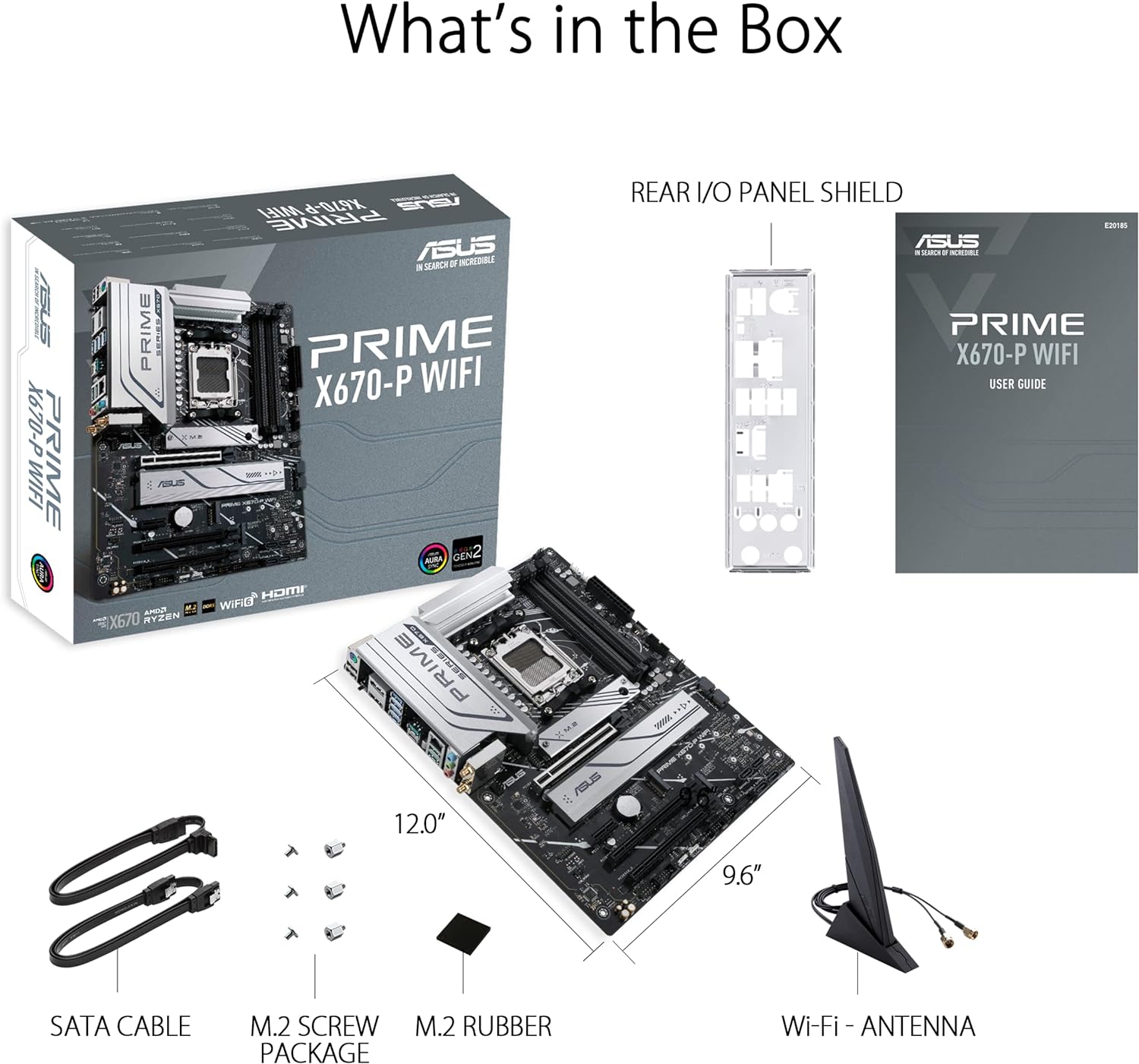 ASUS Prime X670-P - Advanced Motherboard with Large VRM Heatsink and M.2 Heatsink for Efficient Cooling 4711081884583