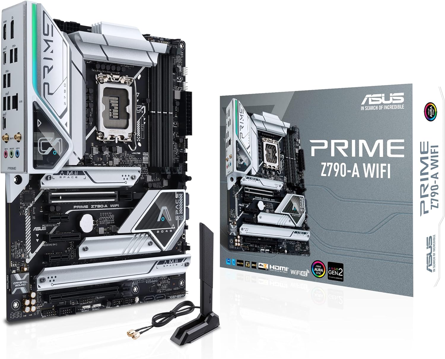 ASUS Prime Z790-A WiFi 6E LGA 1700 ATX Motherboard - Black - High-performance motherboard for gaming and multitasking. 4711081939320