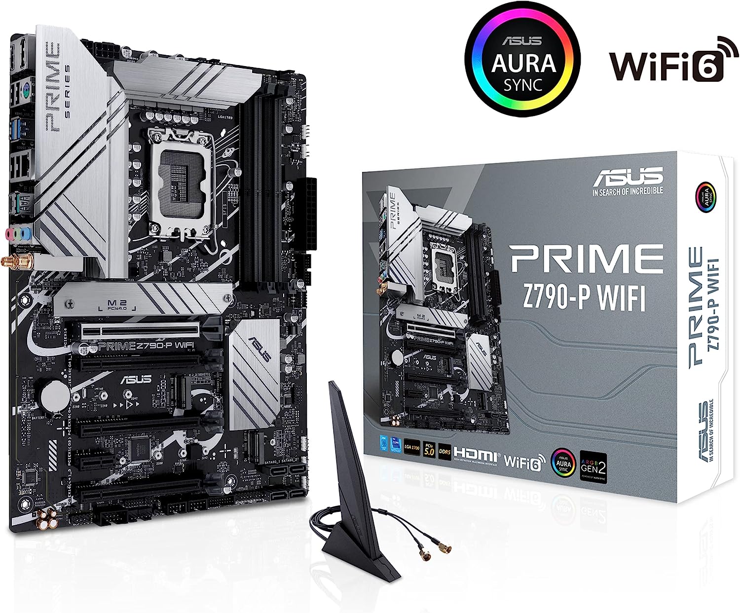ASUS Prime Z790-P WiFi LGA 1700 ATX Motherboard: Reliable connectivity with WiFi 6, BT 5.2, 2.5Gb LAN, and Thunderbolt 4. 0195553937221