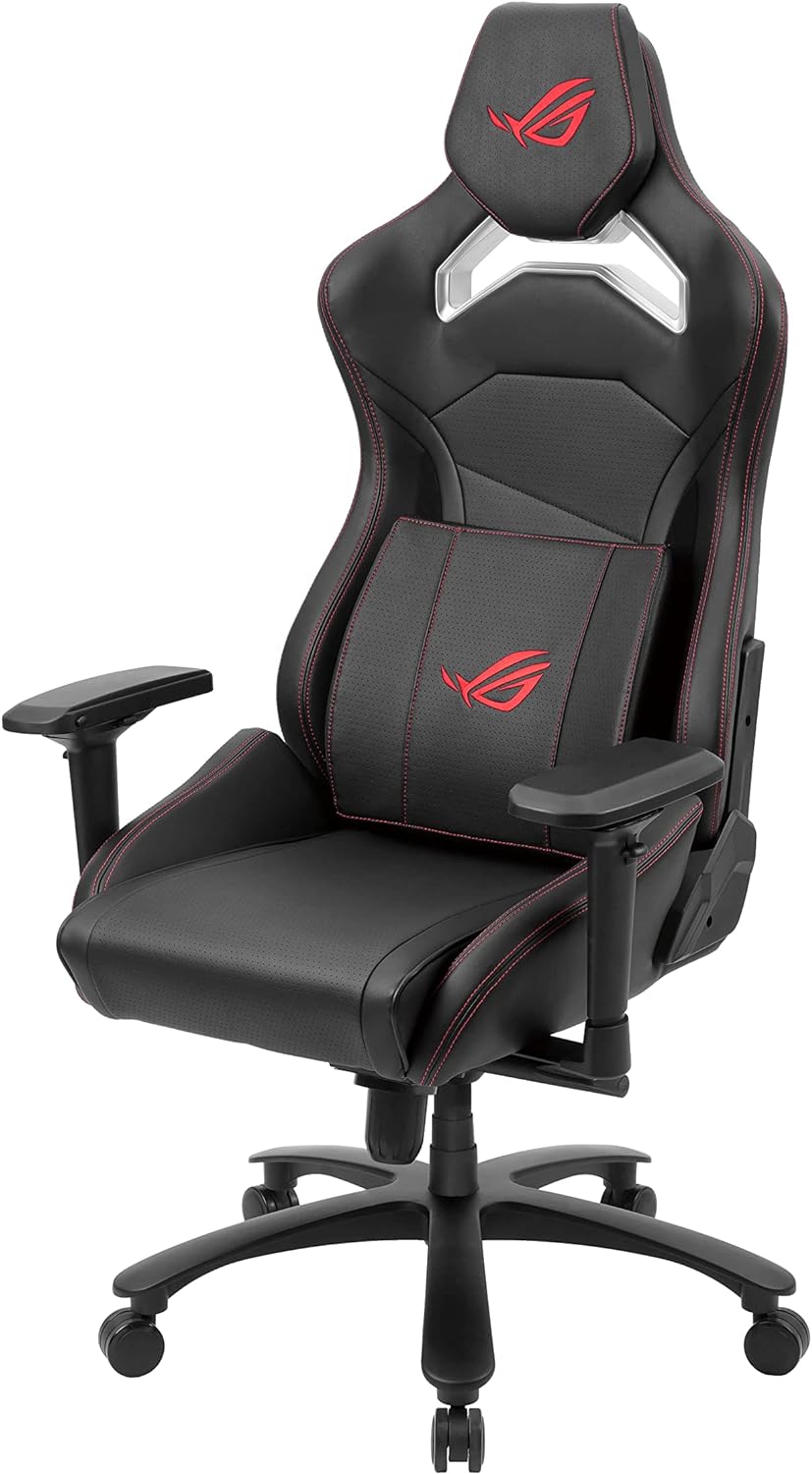 Ergonomic ASUS ROG Chariot Core Gaming Chair with memory foam lumbar cushion for support. 4718017322782