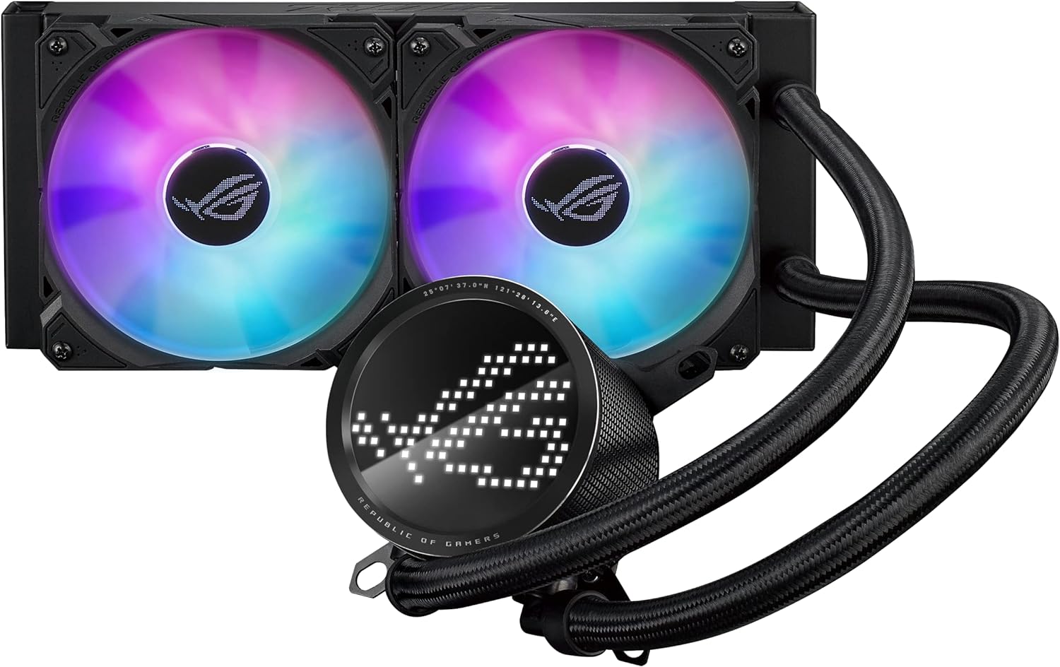 ASUS ROG RYUO III 240 ARGB AIO Liquid CPU Cooler - Ultimate cooling performance with 8th gen Asetek pump. 0195553927628