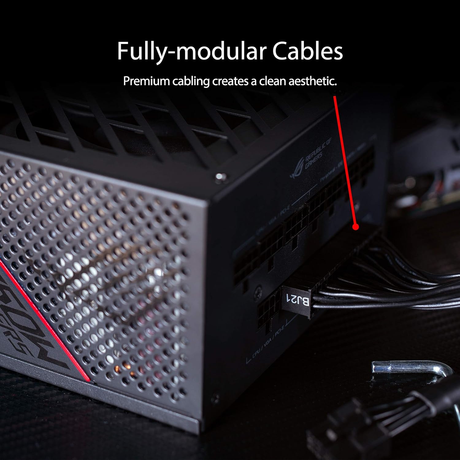 ASUS ROG STRIX 850W Gold PSU: Fully Modular Cables for Easy Installation 0195553959452