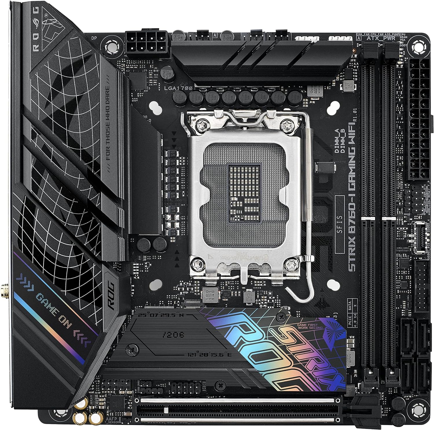 Compact Asus ROG STRIX B760I GAMING WIFI Motherboard - DDR5, LGA 1700, 2133 MHz 4711081997658