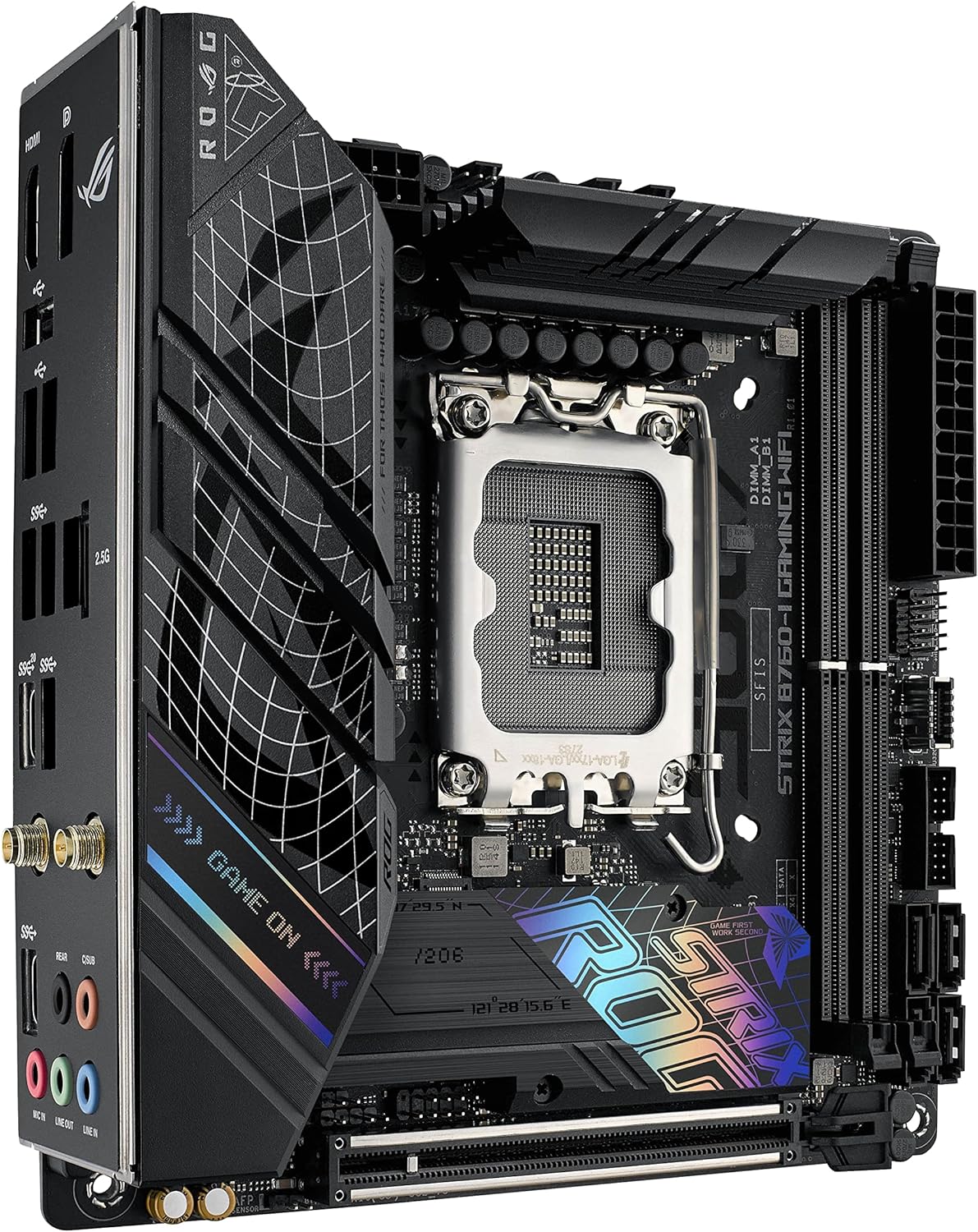 ASUS ROG STRIX B760I GAMING WIFI - DDR5, Wi-Fi, 802.11ax, 1 HDMI Port, No Batteries 4711081997658