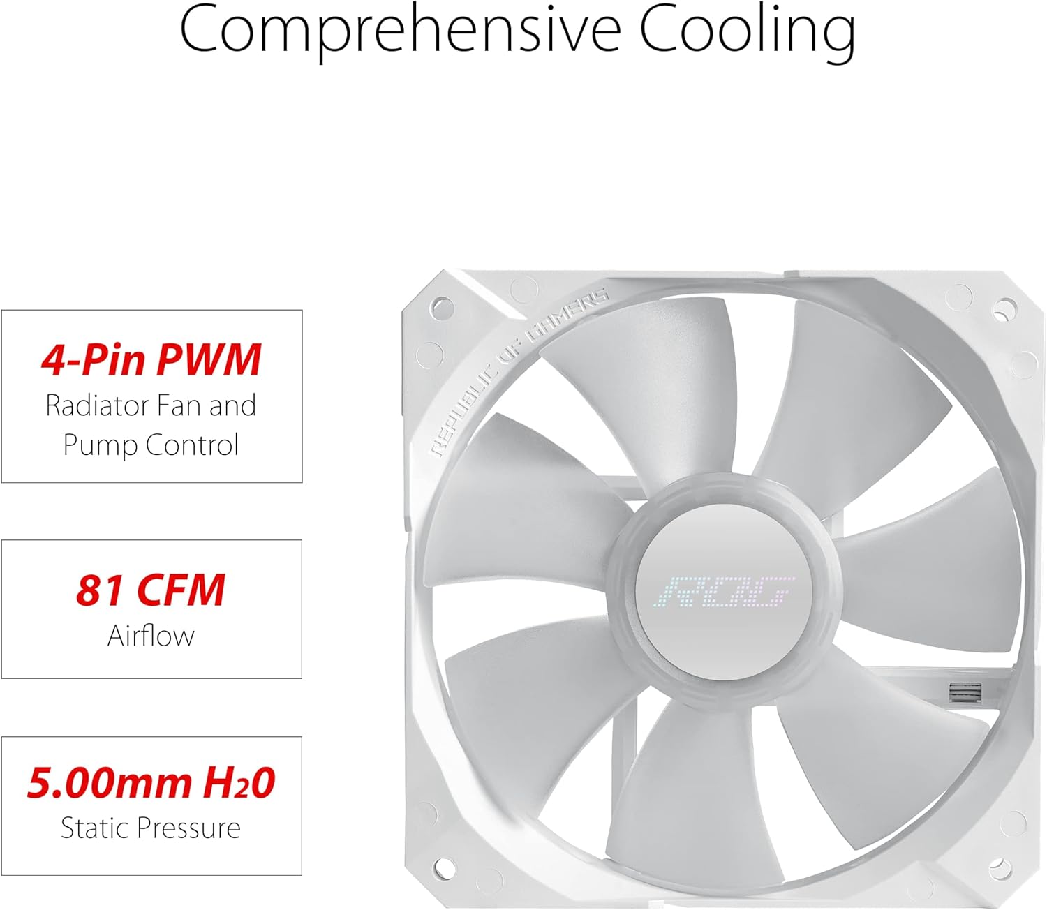 ASUS ROG Strix LC II 240 ARGB White AIO Liquid CPU Cooler - Optimal airflow and static pressure, stylish design. 0197105120280