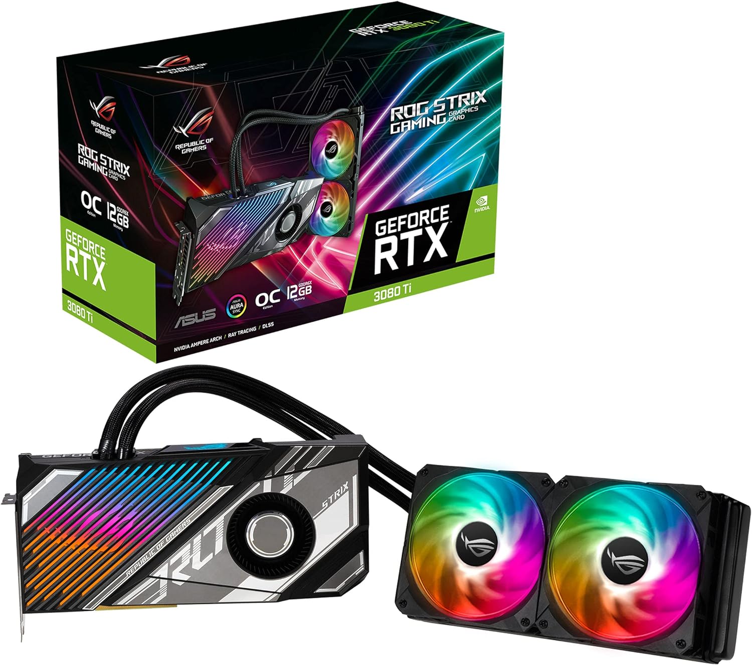 ASUS ROG Strix LC RTX 3080 Ti OC Gaming Card: Liquid-cooled powerhouse with 12GB GDDR6X memory. 0195553220835