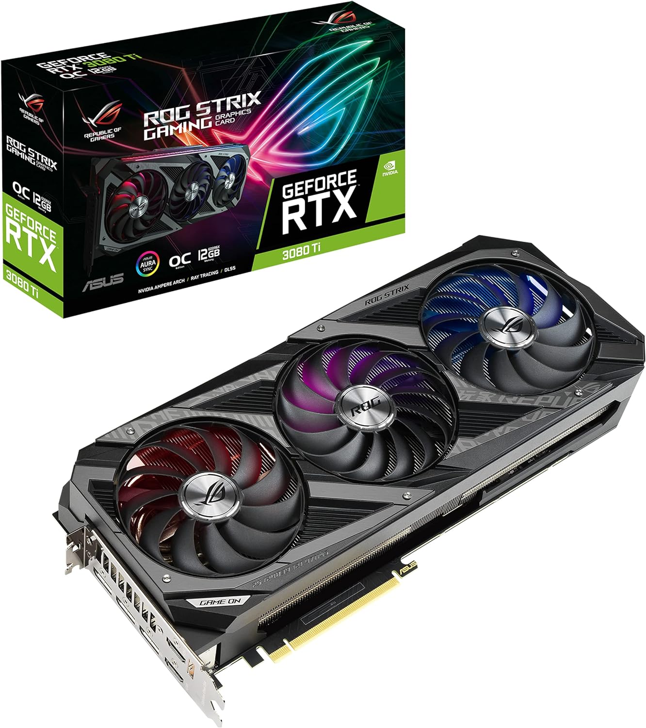 ASUS ROG Strix RTX 3080 Ti OC Gaming Card: Powerful GPU with 12GB GDDR6X for ultimate gaming performance. 0195553169776