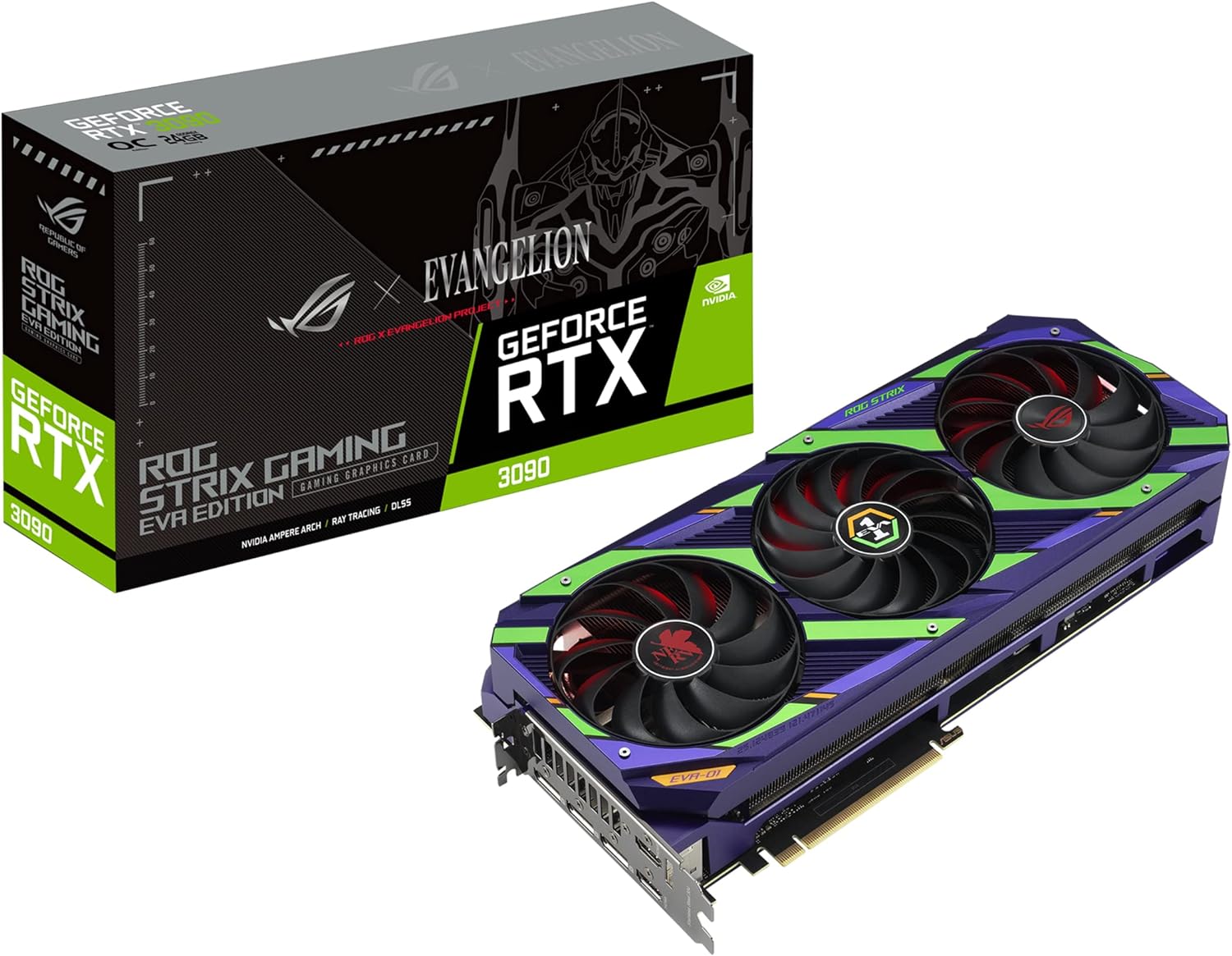 ASUS ROG Strix RTX 3090 EVA Edition Gaming Card: Officially Licensed Limited Edition GPU by ASUS ROG. 0195553721226
