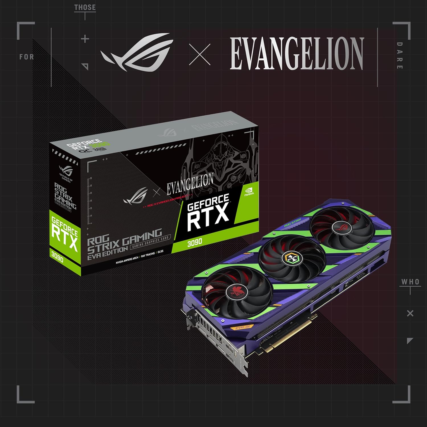 ASUS ROG Strix RTX 3090 EVA Edition: Ampere SM for world's fastest GPU with improved power efficiency. 0195553721226