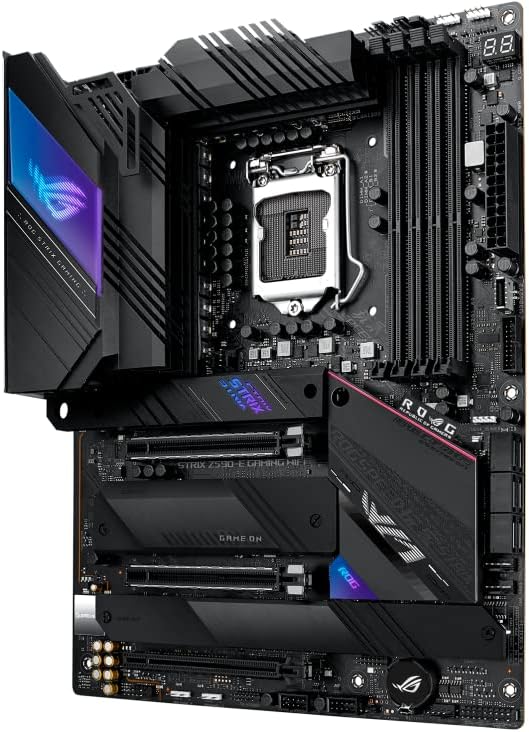 ASUS ROG STRIX Z590-E GAMING WIFI ATX Motherboard - PCIe 4.0, AI Overclocking, Cooling, Networking, Aura Sync RGB Lighting 4711081093923