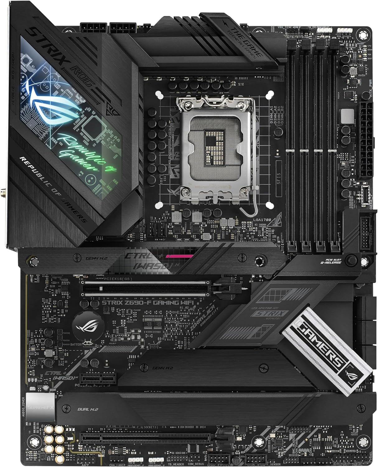 ASUS ROG Strix Z690-F Gaming WiFi ATX Motherboard - Optimal power solution for multi-core processors. 4711081441762