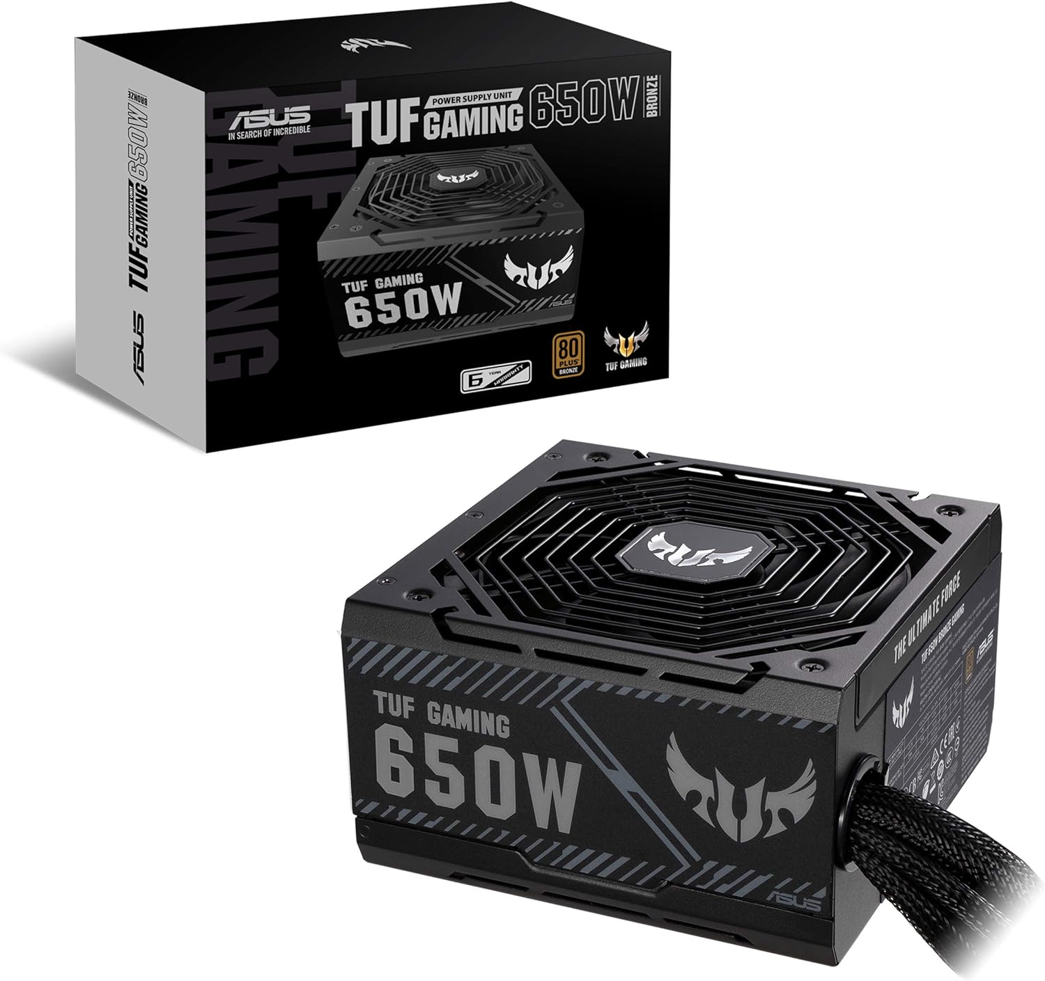 ASUS TUF GAMING 650W Bronze PSU - Military-grade Certification, Axial-Tech Fan, Dual Ball Bearings 0192876724224