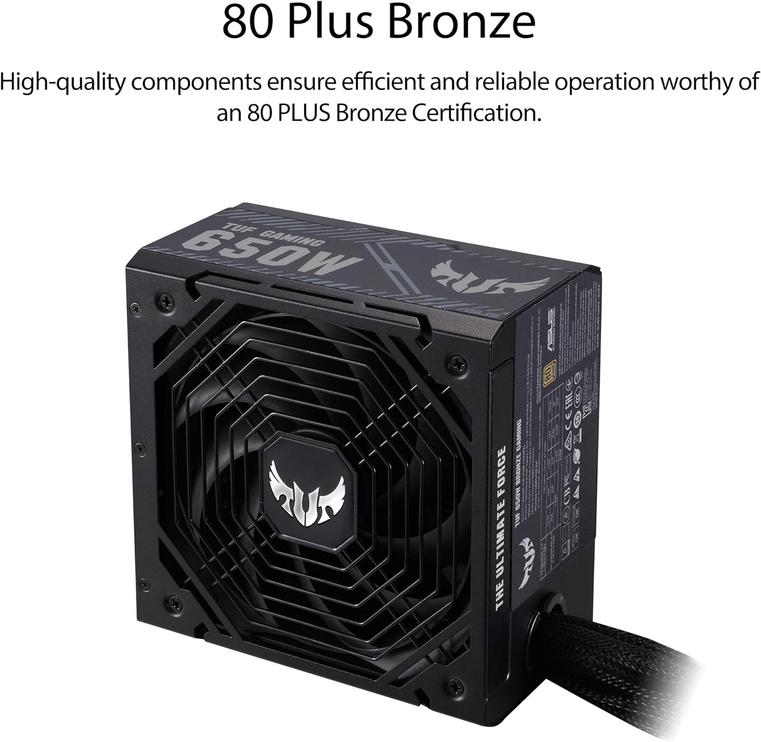 ASUS TUF GAMING 650W PSU - Long-lasting Dual Ball Bearings, Silent 0dB Technology, 6-Year Warranty 0192876724224