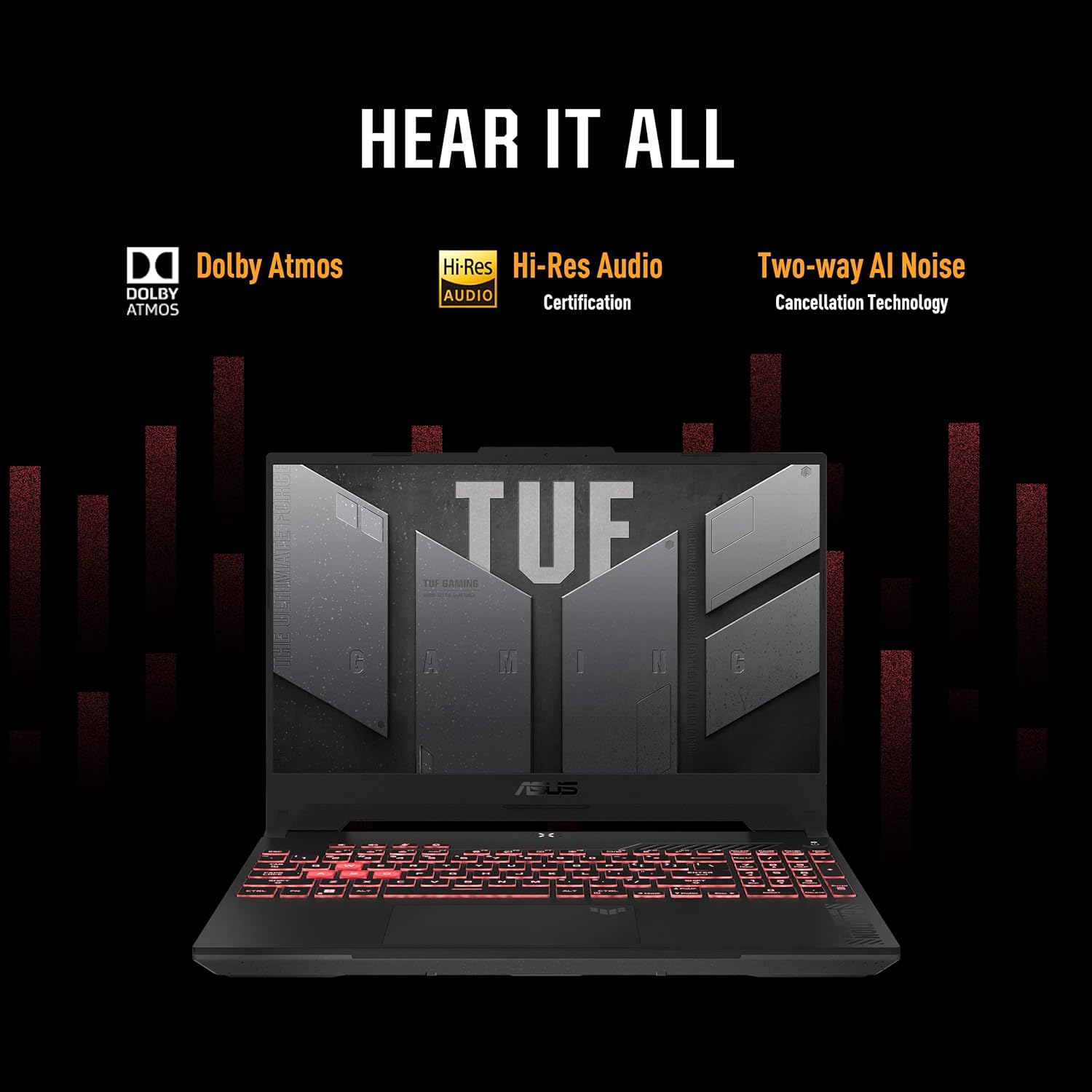 ASUS TUF Gaming A15 FA507NV-LP023W laptop with powerful Ryzen 7 CPU and GeForce RTX 4060 0197105077874