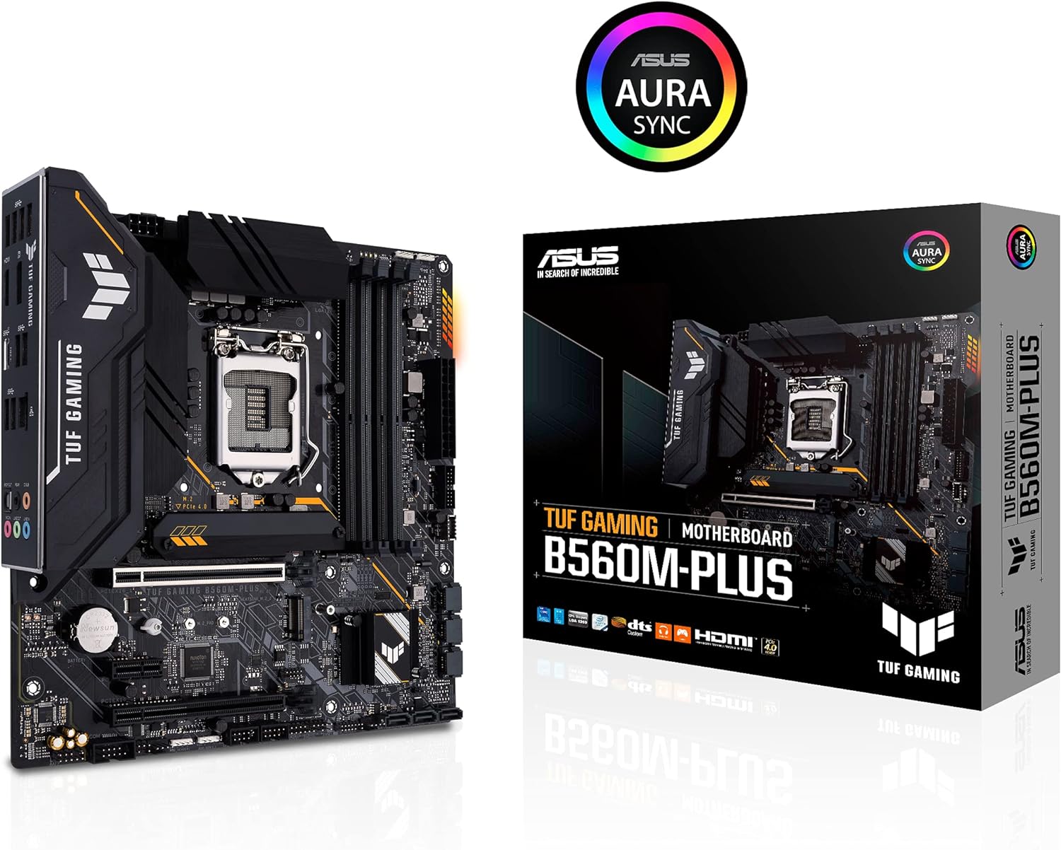 Asus TUF Gaming B560M-Plus Motherboard - Stable power delivery with ProCool socket 4711081516897