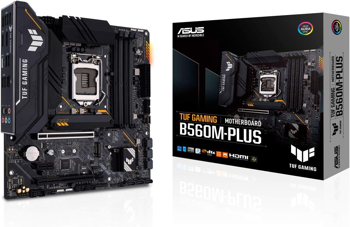 Asus TUF Gaming B560M-Plus Motherboard - Intel LGA 1200, PCIe 4.0, Aura Sync RGB 4711081516897