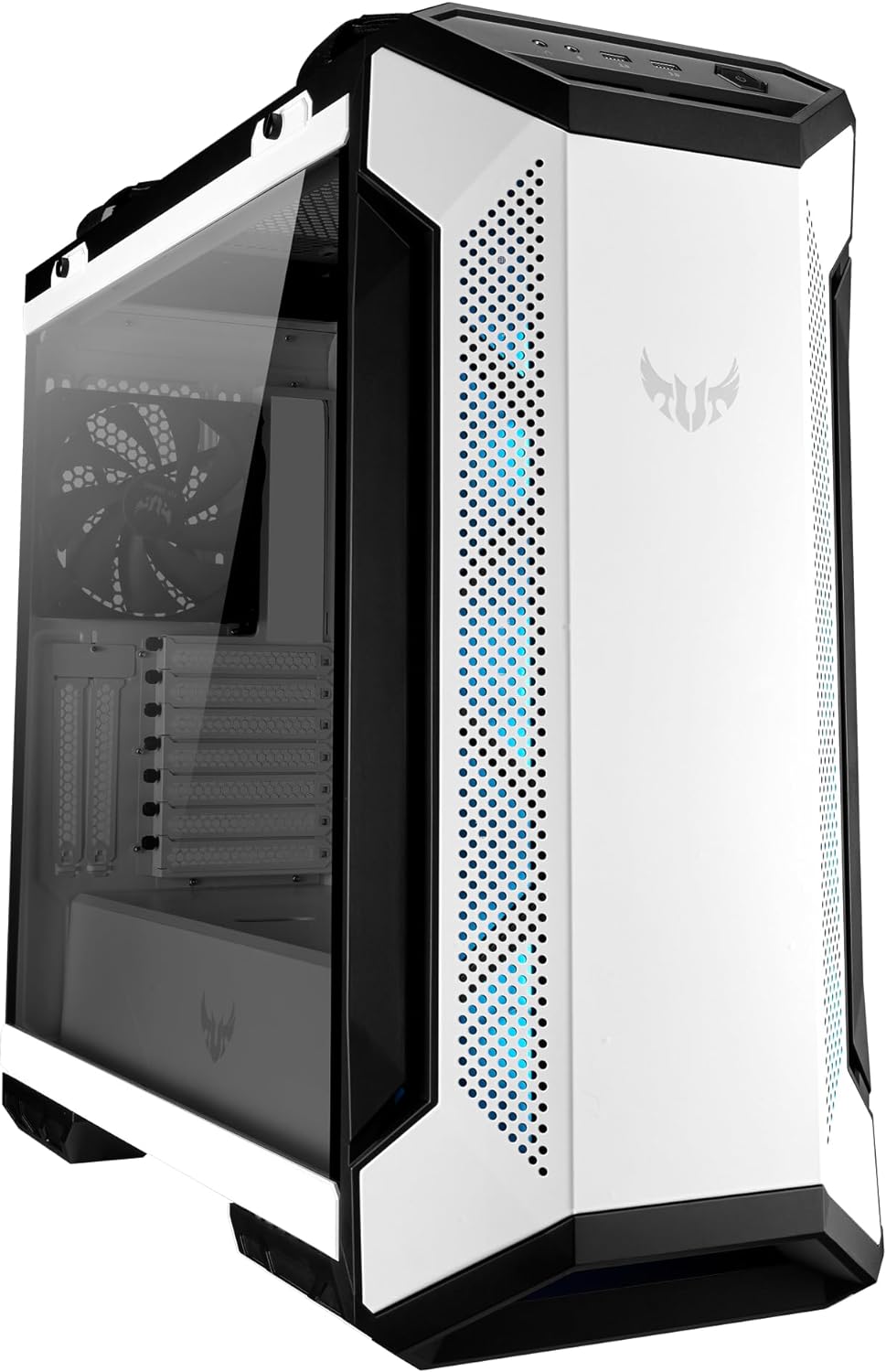 SKU: 4718017726306, Barcode: 4718017726306 - Asus Tuf Gaming GT501 White Edition Case with EATX Support and RGB Fan