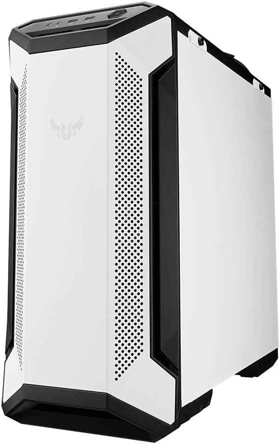 SKU: 4718017726306, Barcode: 4718017726306 - Sleek Asus Tuf Gaming GT501 White Edition Case with USB 3.1 Gen 1 Port