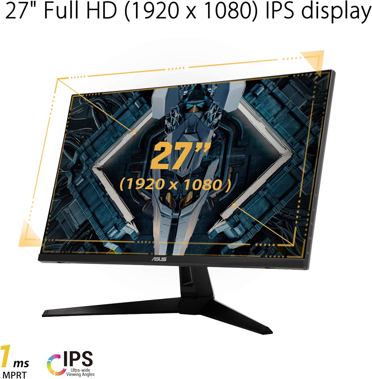 ASUS TUF Gaming VG279Q1A 27 Monitor - Ultrafast 165Hz refresh rate for sharp visuals and high frame rates in gaming. 0192876870327