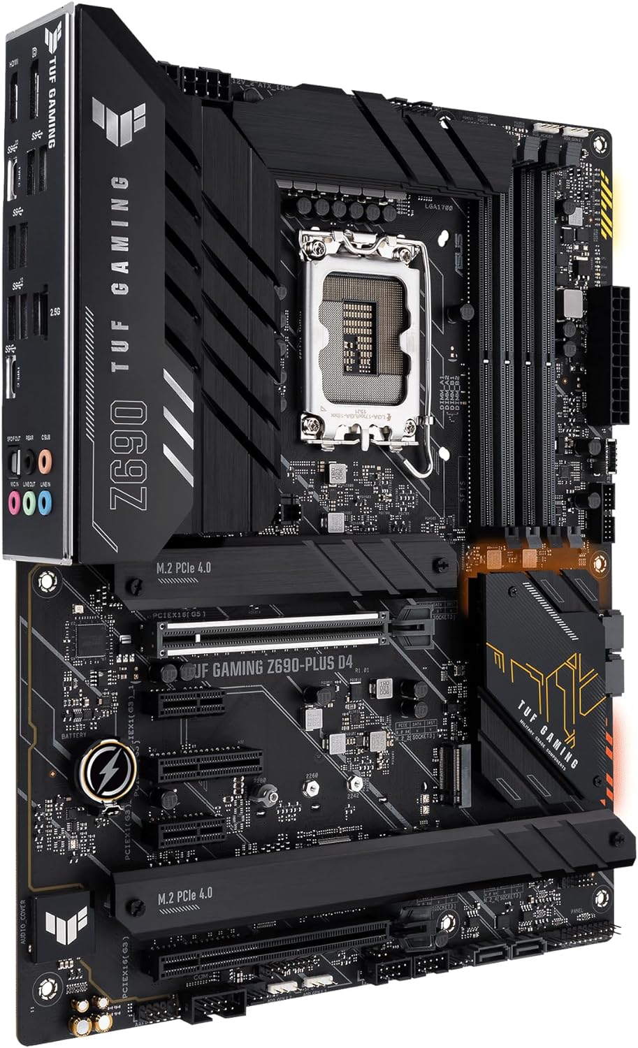 High-performance ASUS TUF GAMING Z690-PLUS D4 Motherboard with PCIe 5.0 support 4711081442714