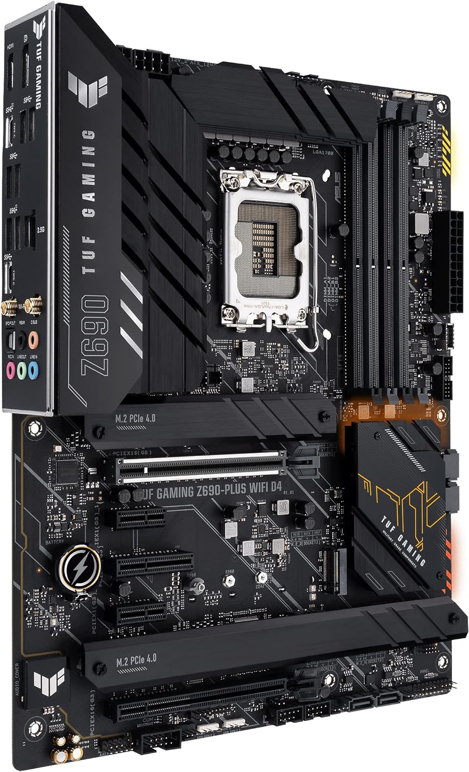 ASUS TUF Gaming Z690 Plus WiFi D4 ATX Motherboard - Next gen connectivity with PCIe 5.0 and Thunderbolt 4 support 4711081438779