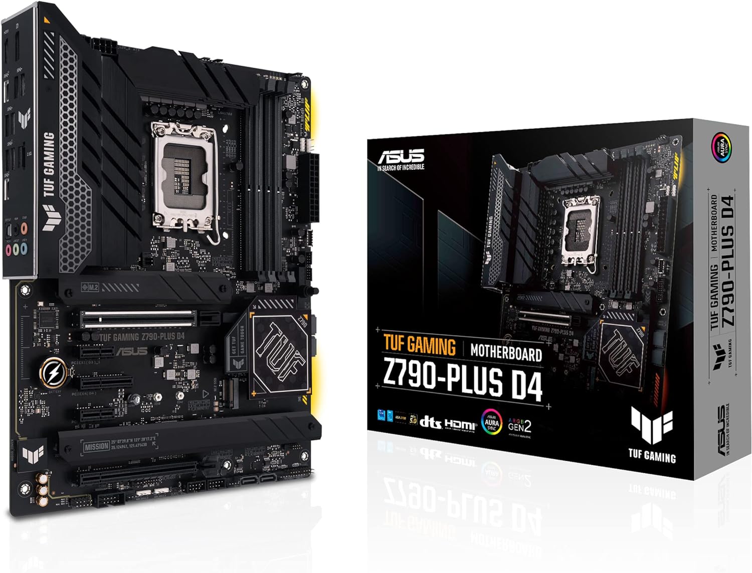 ASUS TUF GAMING Z790 PLUS D4 ATX Motherboard - LGA1700, Z790 Chipset, 2.5Gb Ethernet - Black 4711081944973