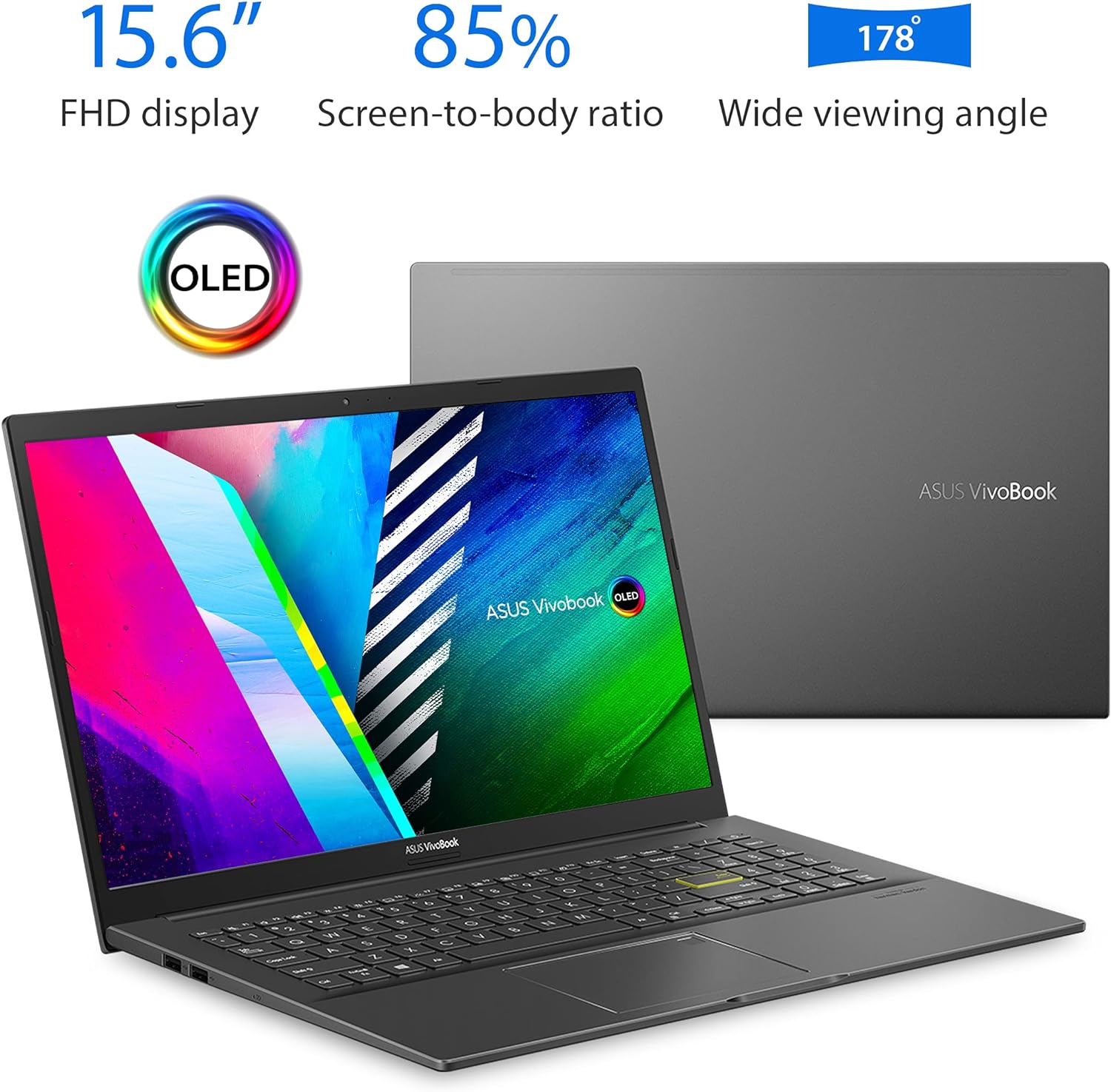 Sleek ASUS VivoBook 15 with 15.6 Inches Full HD NanoEdge display and 85% screen-to-body ratio 0195553202794