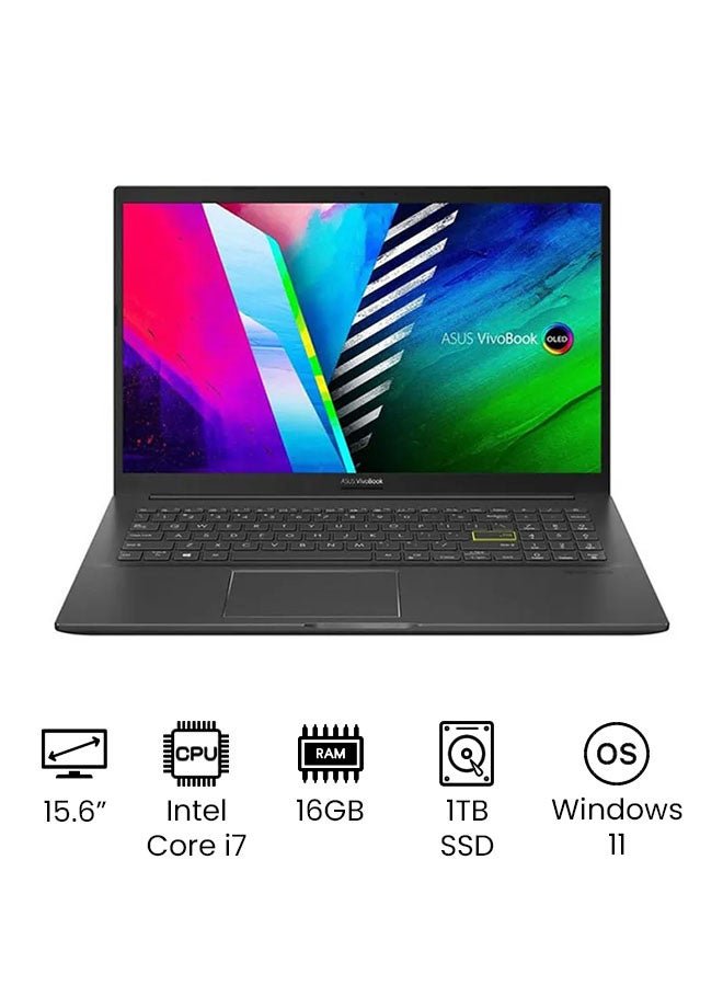 ASUS VivoBook 15 (K513EQ OLED - 5W 15.6 - inch Core i7 - 1165G7 16GB RAM 1TB SSD NVIDIA GeForce MX350 - 1TB SSD - 15.6 - inch - NVIDIA GeForce MX350