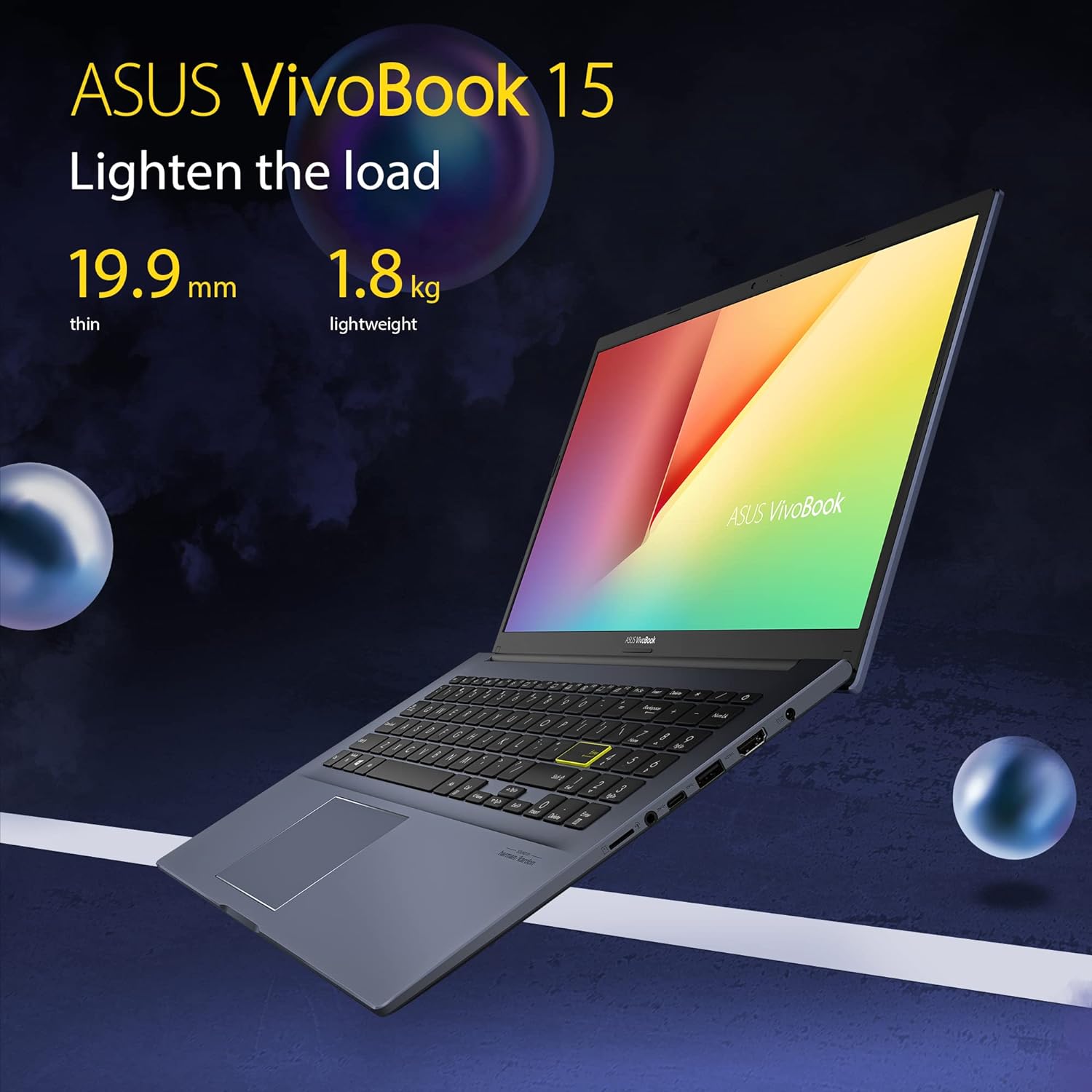 ASUS Vivobook 15 X513EA-BQ3396W: Black 15.6 Laptop, Core i3, 8GB RAM, 512GB SSD, Intel UMA Graphics 0195553692366