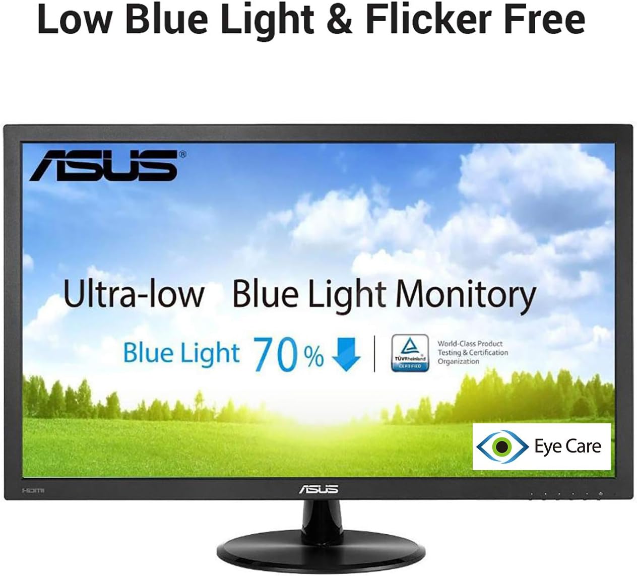 VP228HE 21.5” Eye Care Monitor - Flicker-Free, Ghosting Elimination, Enhanced Gaming Experience 4712900108934