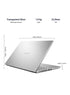 ASUS X515EA - BR1009T Laptop 15.6 - inch Core i3 - 1115G4 4GB RAM 256GB SSD Intel UHD Graphics - 256GB SSD - 15.6 - inch - Intel UHD Graphics