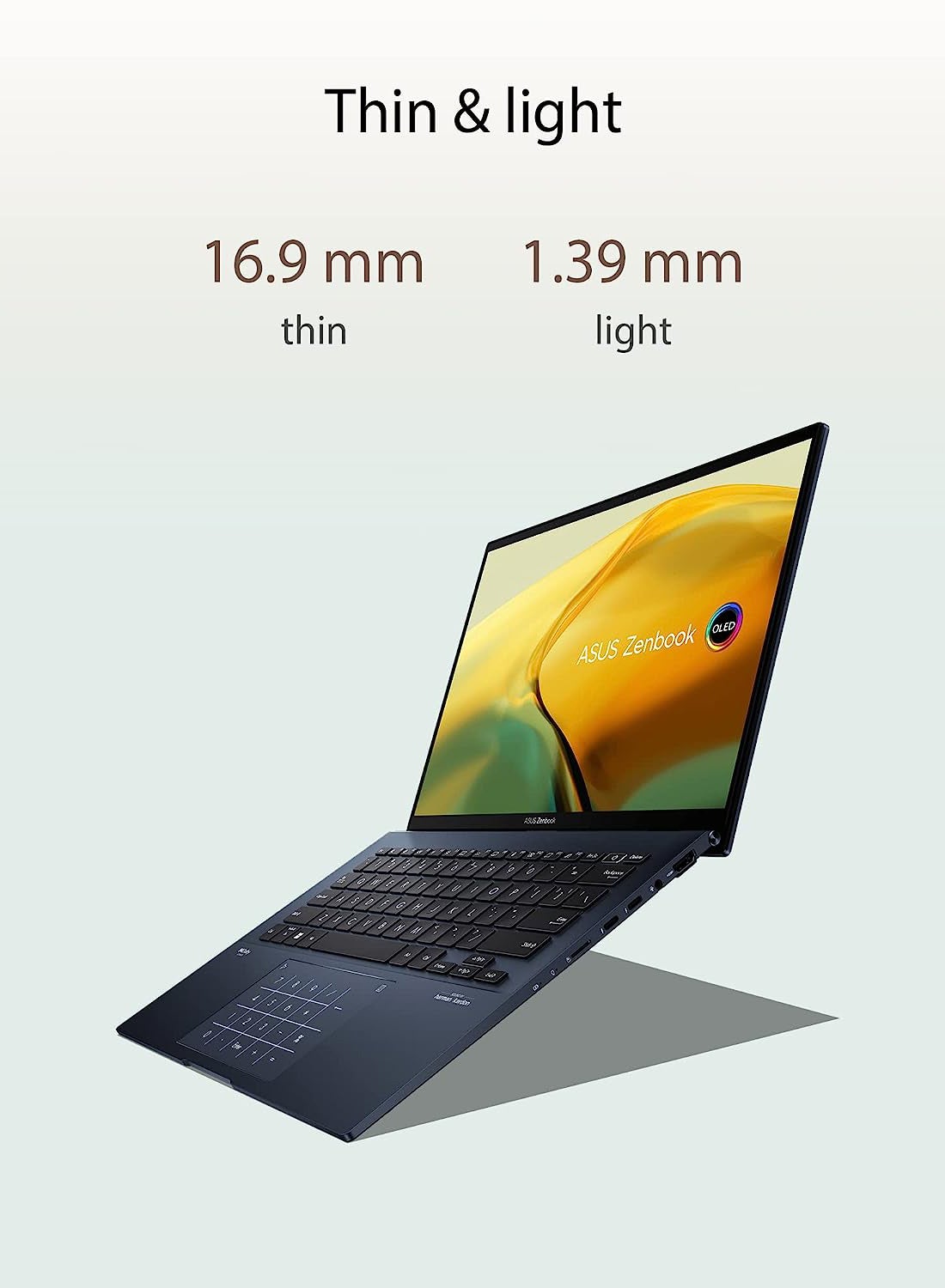 ASUS Zenbook 14 OLED, Slim Laptop 14 - inch Core i7 - 1260P 16GB RAM 512GB SSD Intel Iris Xe - 512GB SSD - 14 - inch - Intel Iris Xe