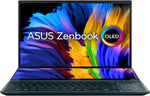ASUS Zenbook Pro Duo 15 OLED Creator Laptop, Core i9, 32GB RAM, 1TB SSD, RTX 3070 - Blue 0195553840903