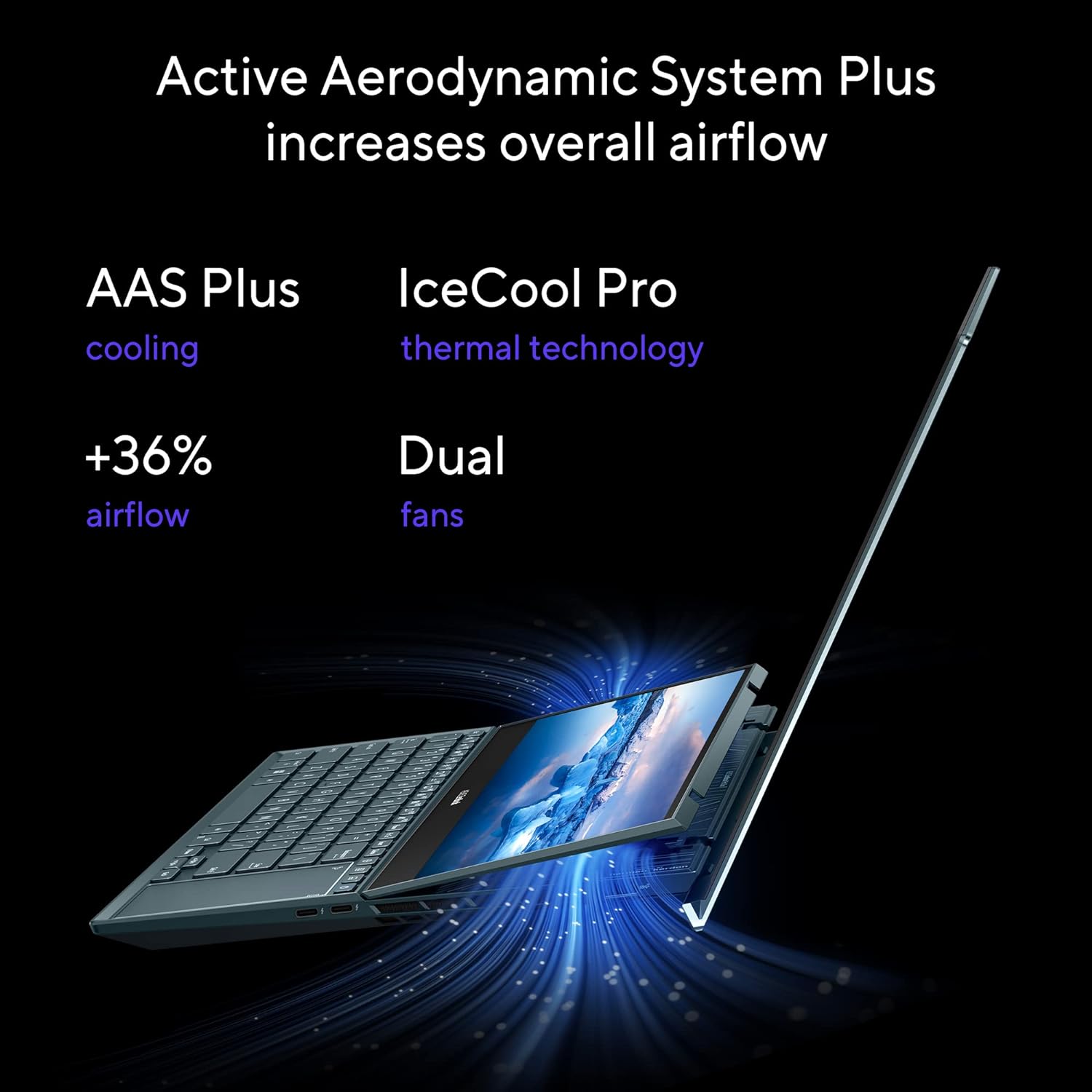 ASUS Zenbook Pro Duo 15 OLED Laptop with WiFi 6 - Blue 0195553840903