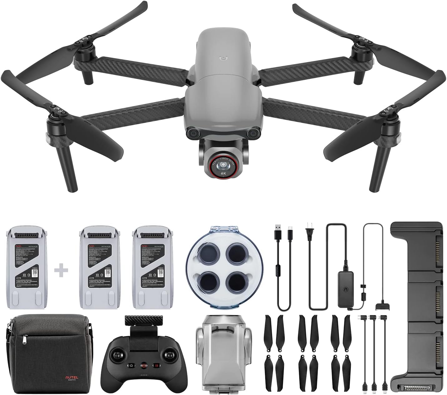 Autel Robotics EVO Lite Plus Drone with 6K Camera, 3-Axis Gimbal - Capture vibrant night details with 1-inch CMOS sensor. 6924991102854