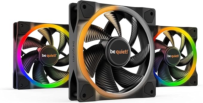 Triple pack of be quiet! Light Wings 120mm PWM cooling fans with ARGB lighting 4260052188804