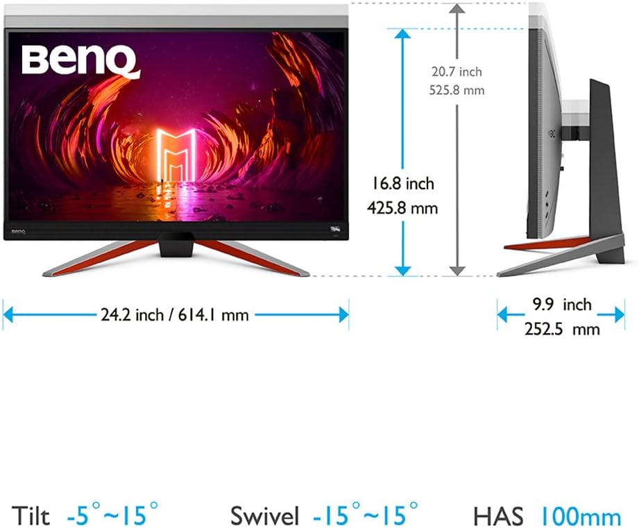 BenQ MOBIUZ EX2710S 27” FHD HDRi IPS Gaming Monitor - Enhance image quality with BenQ HDRi technology and Light Tuner feature. 4718755086588D