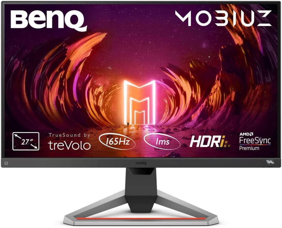 BenQ MOBIUZ EX2710S 27 Gaming Monitor - 165Hz 1ms MPRT, FreeSync Premium, FHD 1080p, sRGB, Bezel-less design 4718755086588