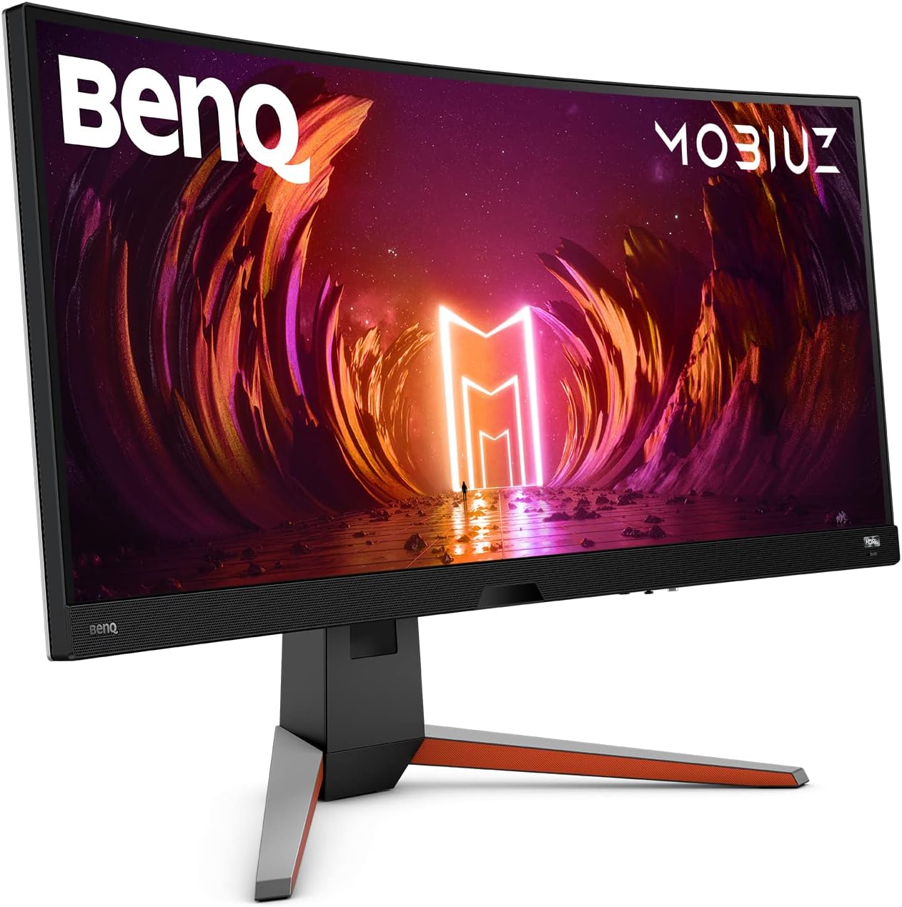 BenQ EX3415R Gaming Display - Enhance your setup with sleek black design and height-adjustable stand. 4718755085376