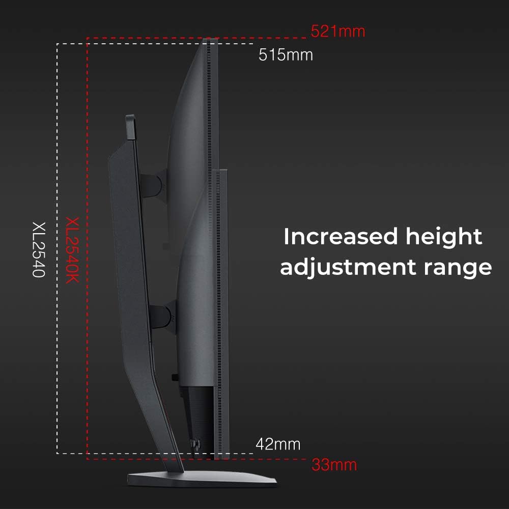 BenQ XL2540K Monitor - Redesigned base for more in-game movement space. 4718755083303D