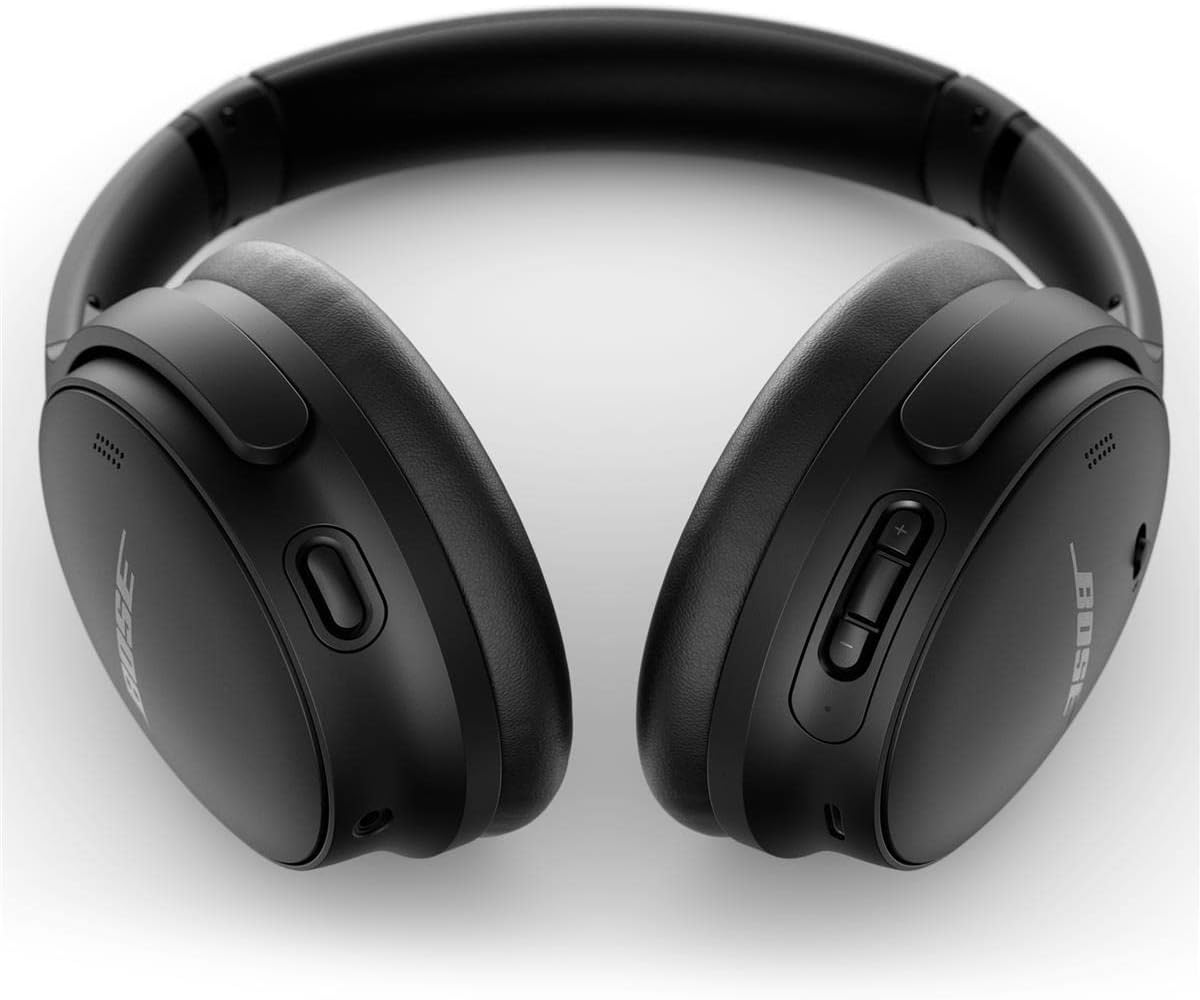 Bose QuietComfort 45 wireless noise cancelling headphones - Black: Immerse yourself in music with advanced noise cancelling technology and crystal-clear audio pickup. 0017817835015