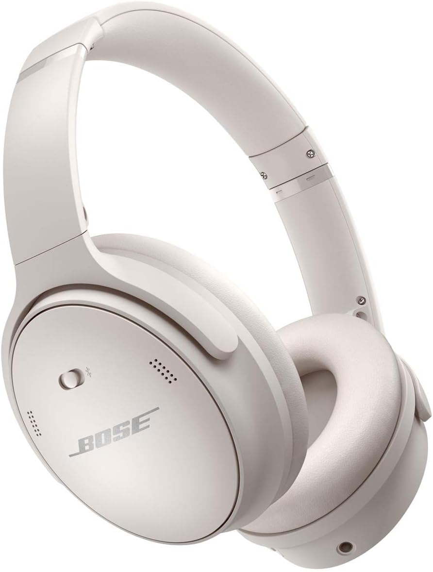 SKU: 0017817835022, Barcode: 017817835022 - Bose QuietComfort 45 wireless noise cancelling headphones in White color.