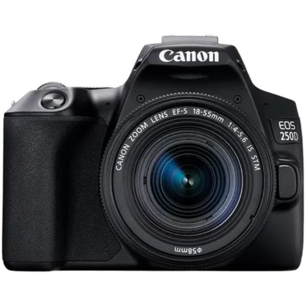 Canon EOS 250D SLR Camera Body Black With EF-S 18-55MM F3.5-5.6 III & EF 75-300MMF4-5.6 III Lens - 24.1MP APS-C sensor for detailed images EOS 250D BNDL