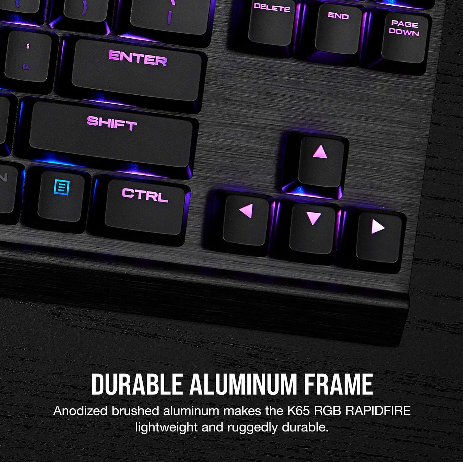 Corsair K65 RGB Rapidfire Gaming Keyboard - Ultra-fast 1.2mm actuation, 45g force, and dynamic backlighting. 0843591082181