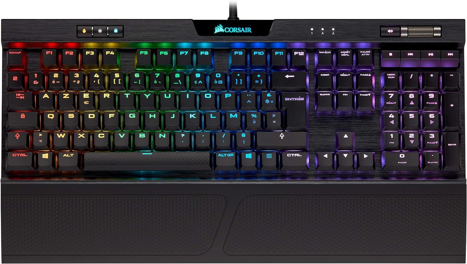 Corsair K70 RGB MK.2 Low Profile Rapidfire Gaming Keyboard - Cherry MX Speed, Black 0843591061148