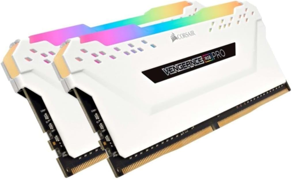 Corsair Vengeance RGB Pro 16GB DDR4 Memory - White LED Lighting, Next Gen Software, Custom PCB 0843591064040