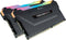 Corsair VENGEANCE RGB PRO 16GB DDR4 Memory - Black, LED Desktop Memory with vibrant RGB lighting. 0843591076951