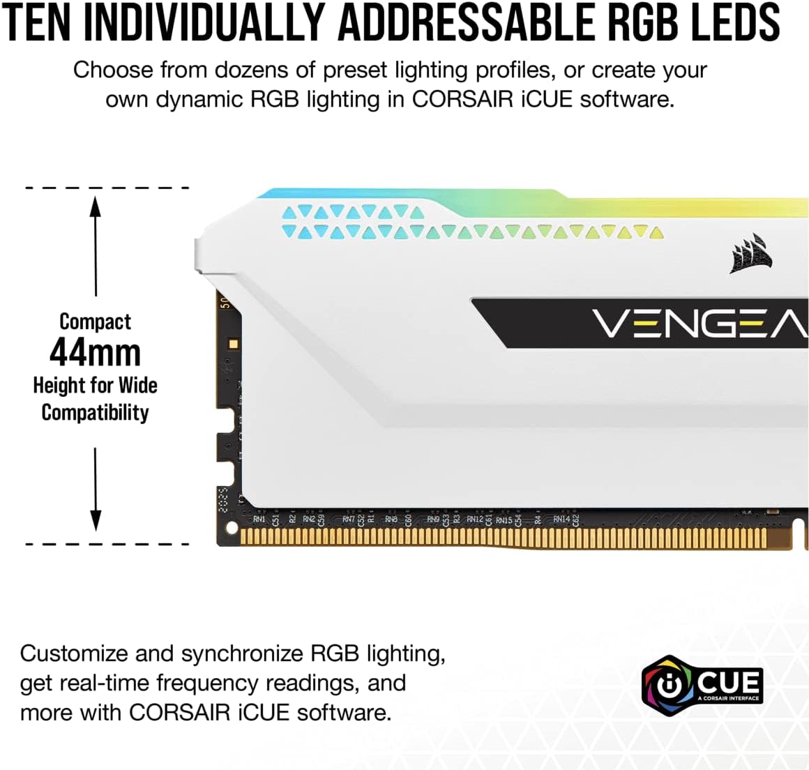 Corsair Vengeance RGB Pro SL 32GB DDR4 3600 RAM - White. 0840006632085